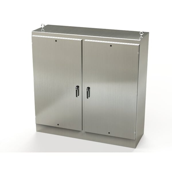 3 Point Latch with Padlock/Keylock Handle Electrical Enclosures, 72 in H, 24 in D, 72 in W